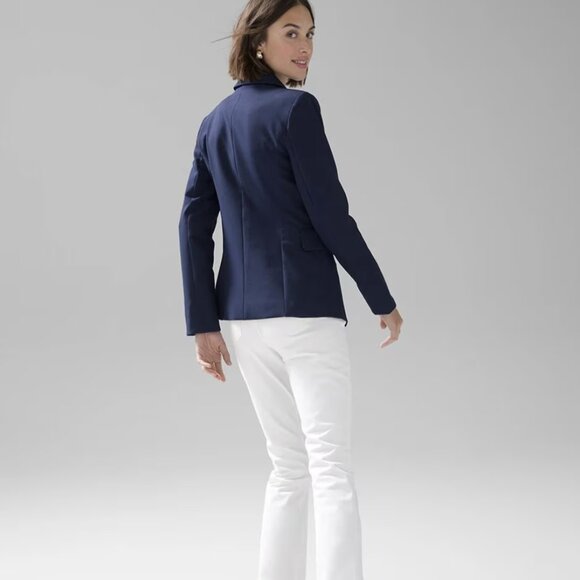 NWOT WHBM Petite Studio Blazer 00P in Navy - Picture 3 of 4